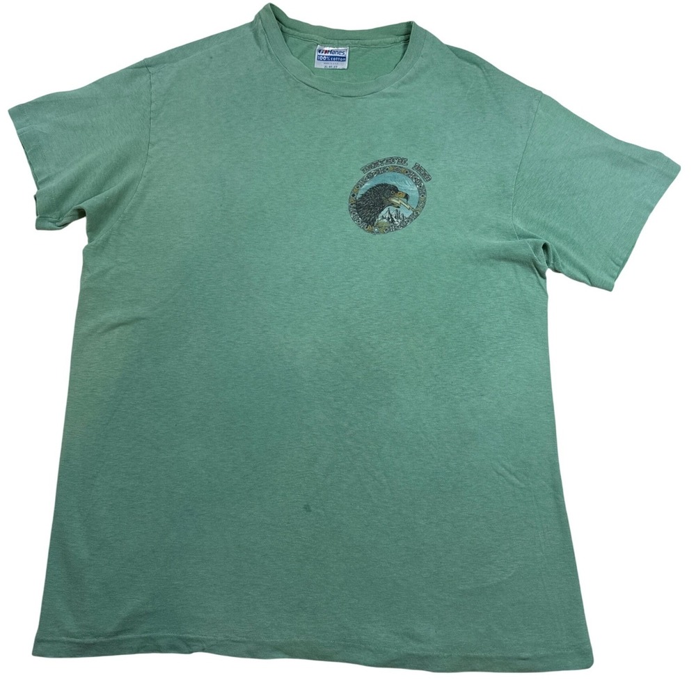 Grateful Dead Eagle Rose T Shirt - XL Green 80s‎ Single Stitch USA Distressed
